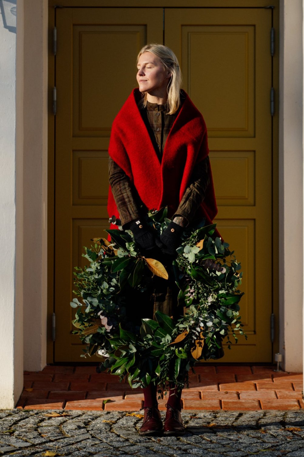 Tilda Scarf, Wool, Red Poppy