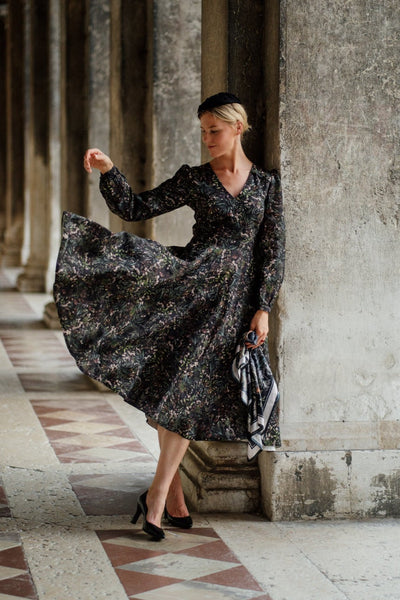 Bridget Dress, Long Sleeve, Venice Floral