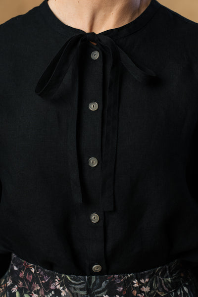 Clementine Shirt, Black Pansy
#color_black-pansy