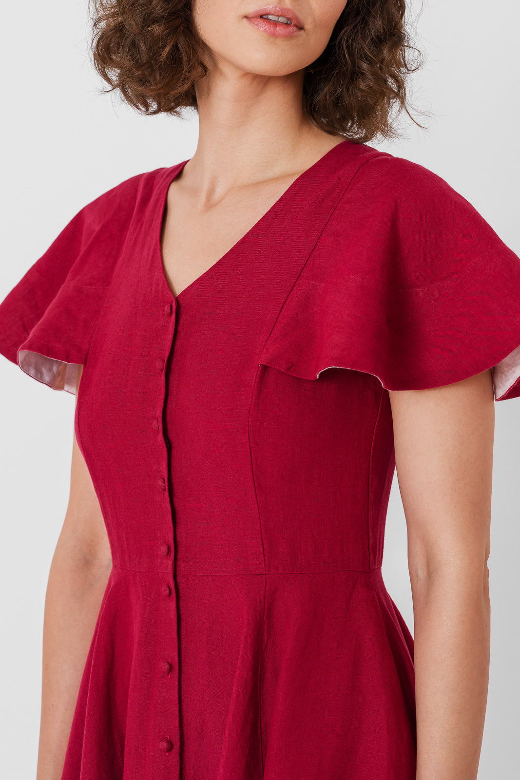 Cordelia Dress, Butterfly Sleeve
#color_marsala-red