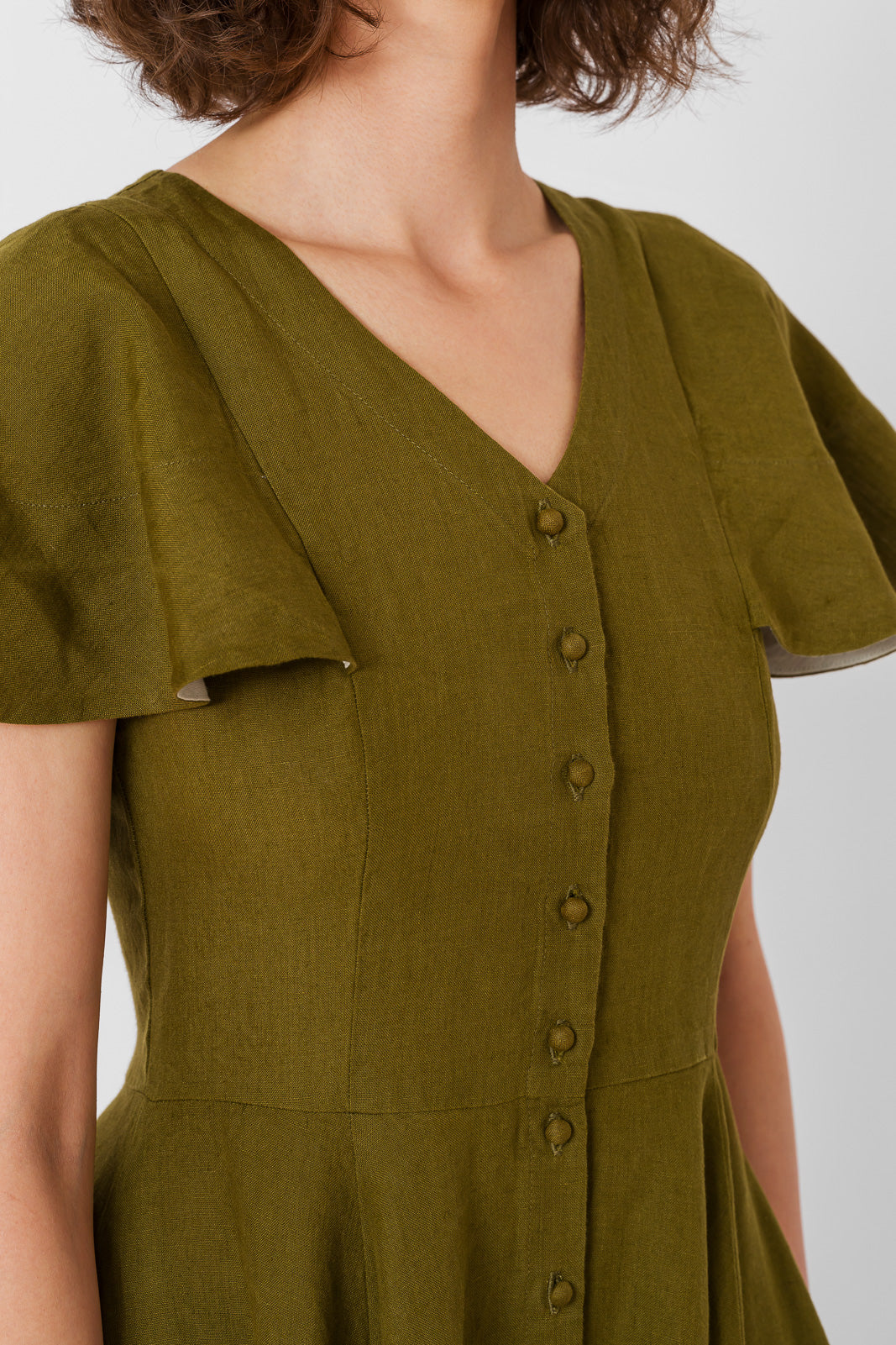 Cordelia Dress, Butterfly Sleeve
#color_rosemary-green