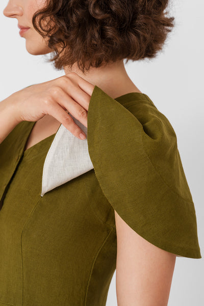 Cordelia Dress, Butterfly Sleeve
#color_rosemary-green