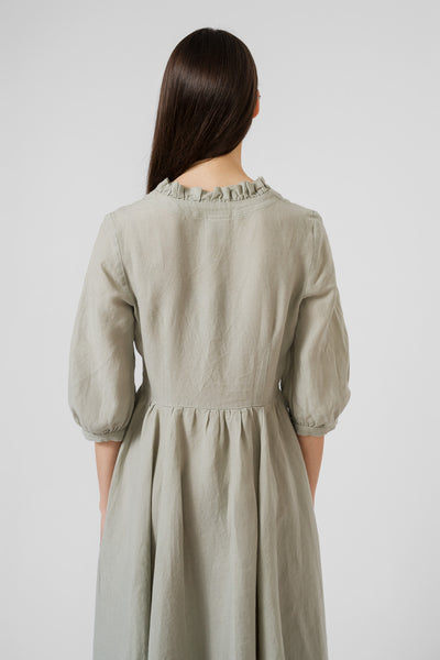 Ophelia Dress, 3/4 Sleeve, Mint