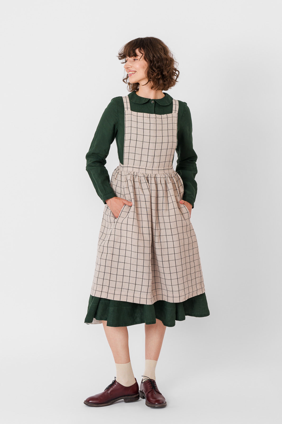 Pinafore Apron,#color_latte-grid