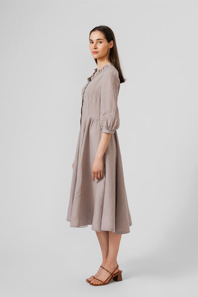 Ophelia Dress, 3/4 Sleeve, Gentle Lilac