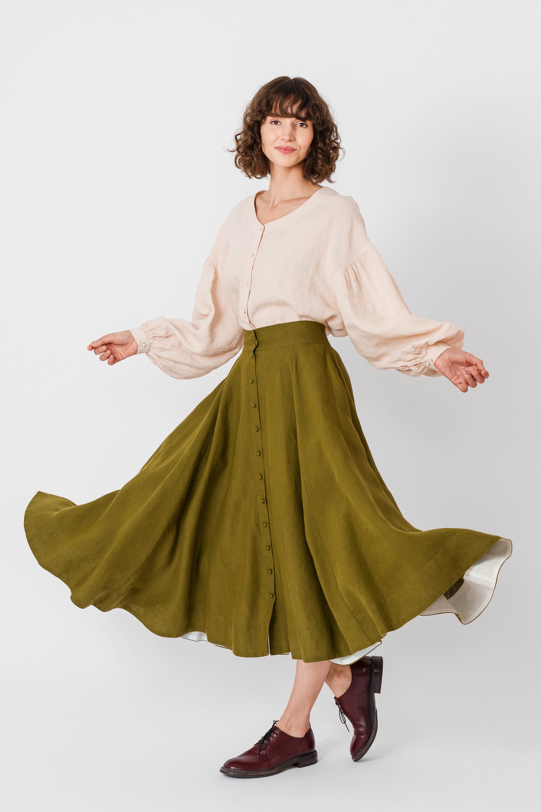 Evelyn Skirt
#color_rosemary-green