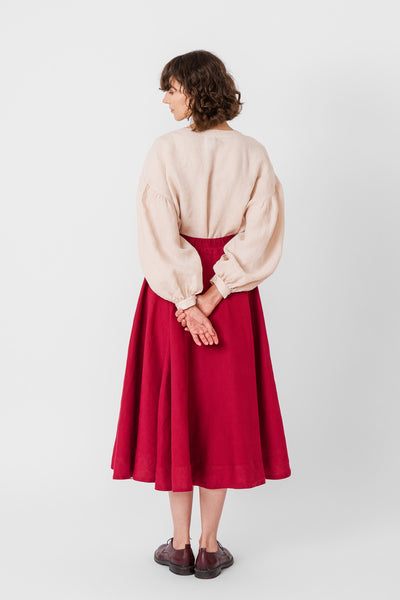 Evelyn Skirt
#color_marsala-red