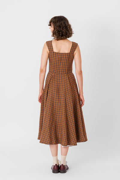 Underhill  Dress, Sleeveless
#color_brown-tartan