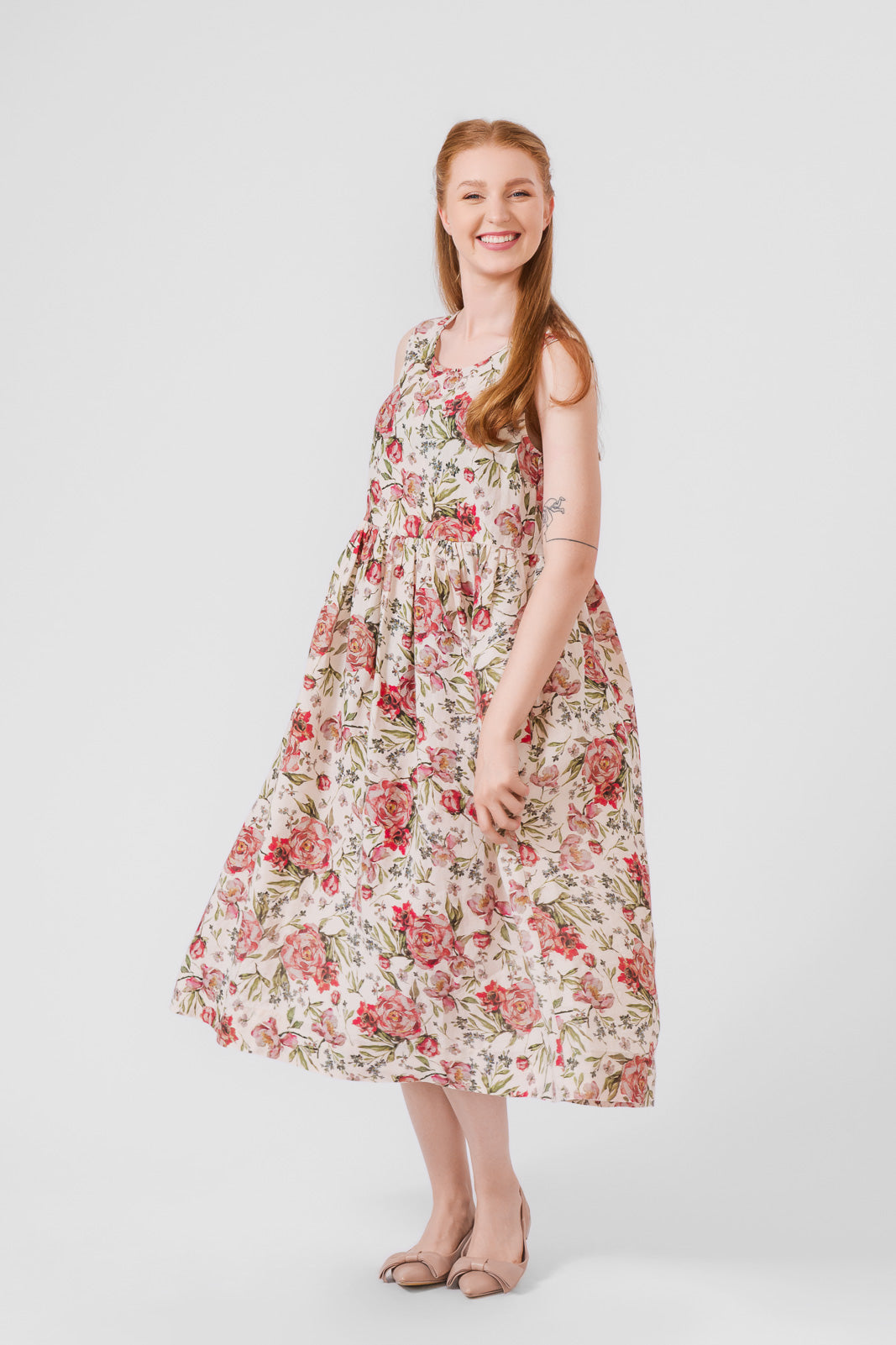 Smock Dress, Sleeveless, Rosy Dream