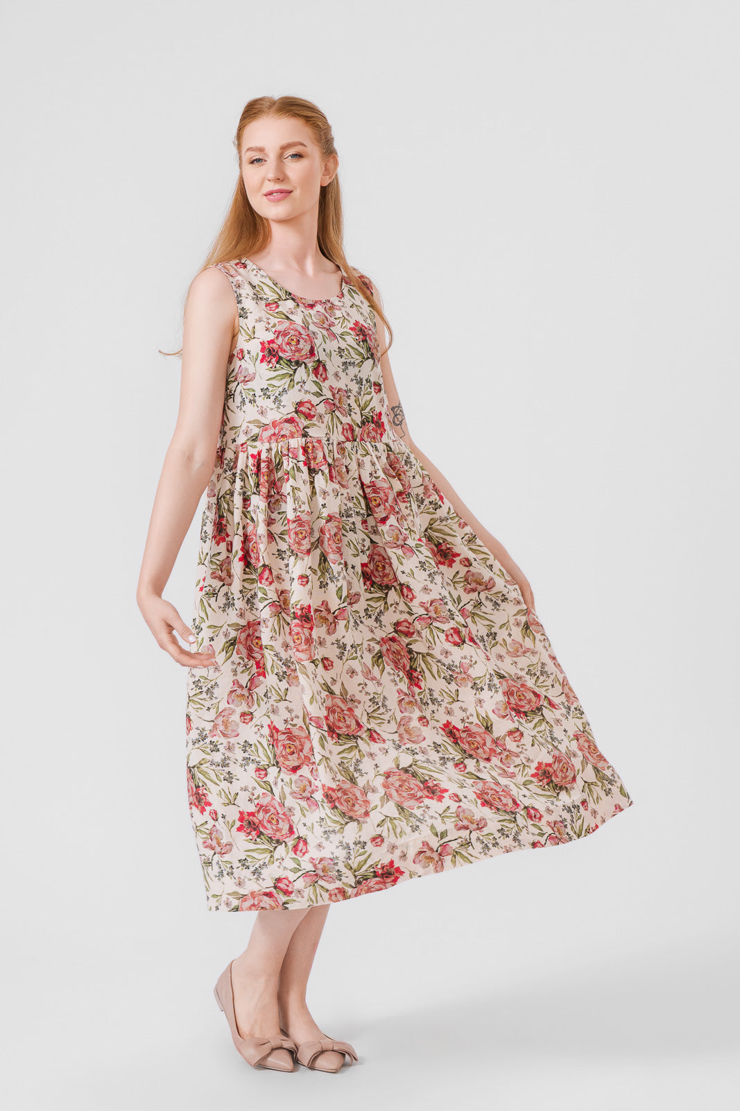 Smock Dress, Sleeveless, Rosy Dream#color_rosy-dream