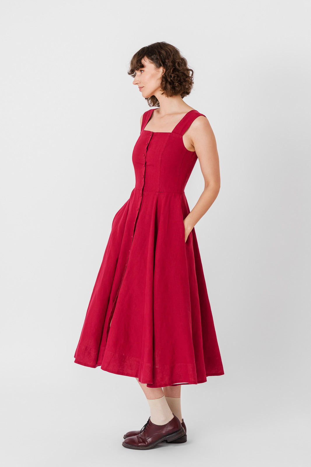 Underhill  Dress, Sleeveless
#color_marsala-red