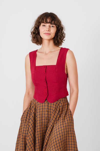 Second Breakfast Vest, Sleeveless
#color_marsala-red