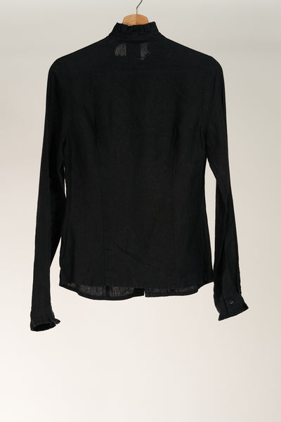 Emily Shirt, Black Pansy, Long Sleeve