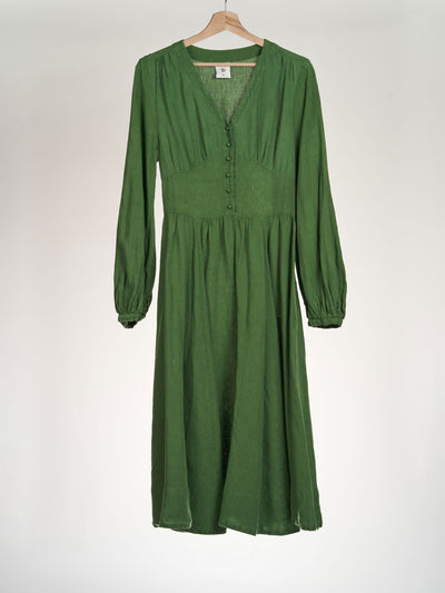 Spring Green, Long Sleeve, Diane Dress