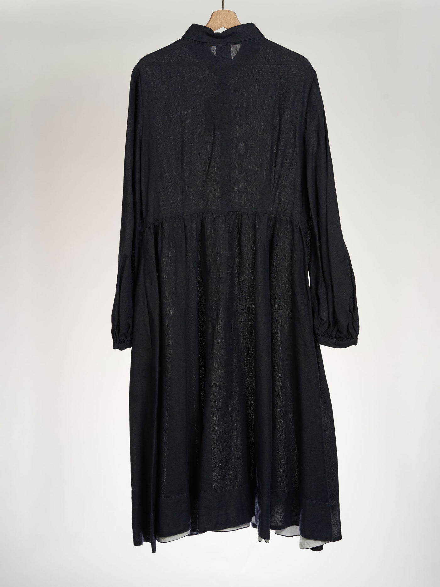 Twill Linen, Night Navy, Long Sleeve, Sophie Dress