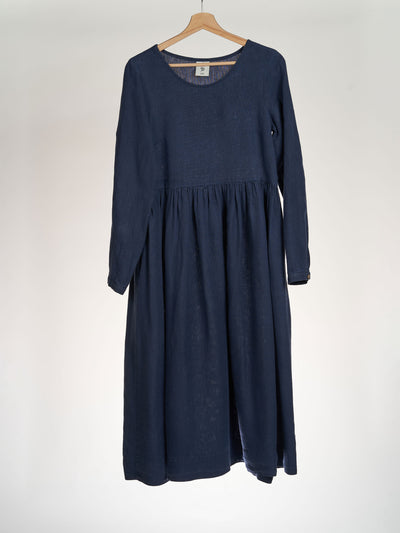 Ink Blue, Smock Dress, Long Sleeve