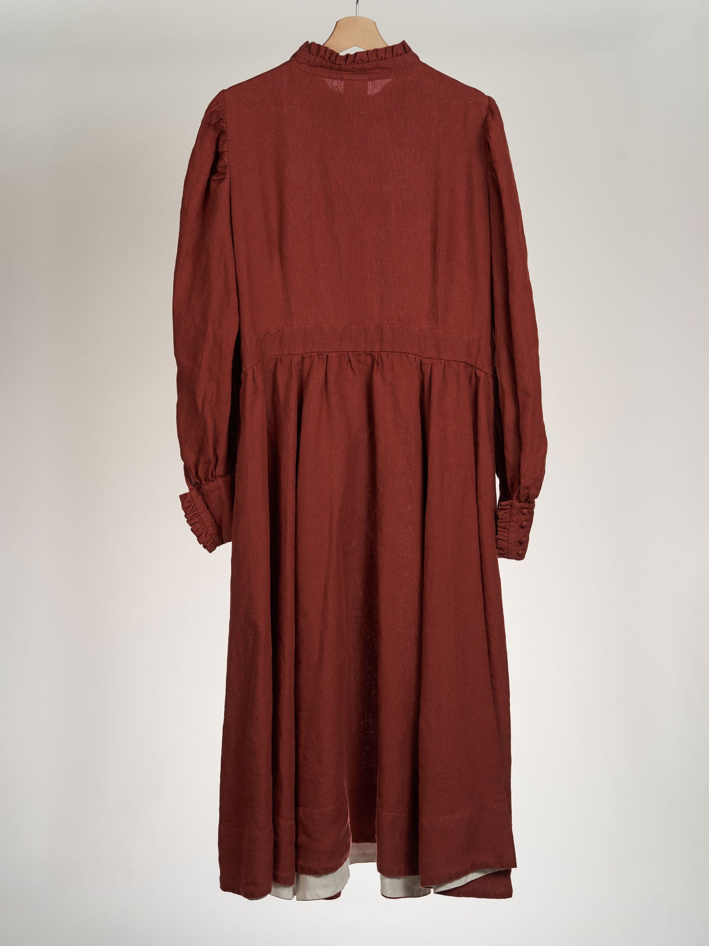 Terracotta Red, Abigail Dress, Long Sleeve