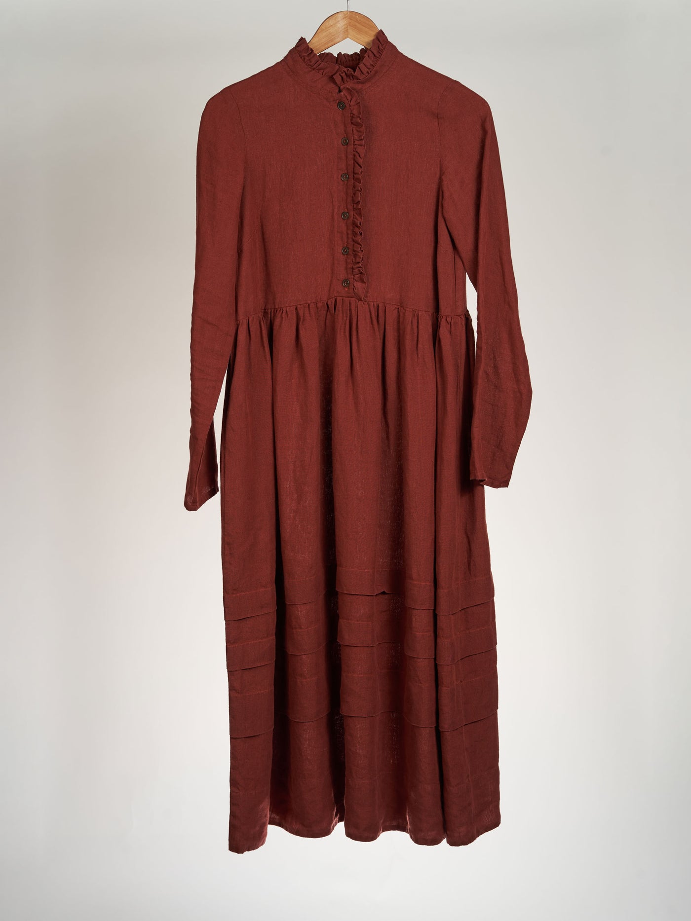 Red Terracotta, Amy Dress, Long Sleeve