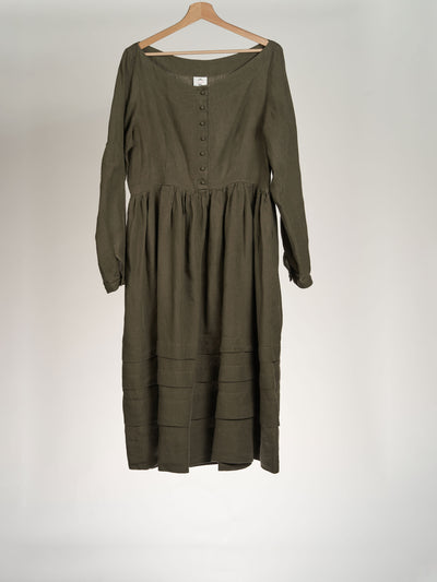 Pine Green, Eyre Dress, Long Sleeve