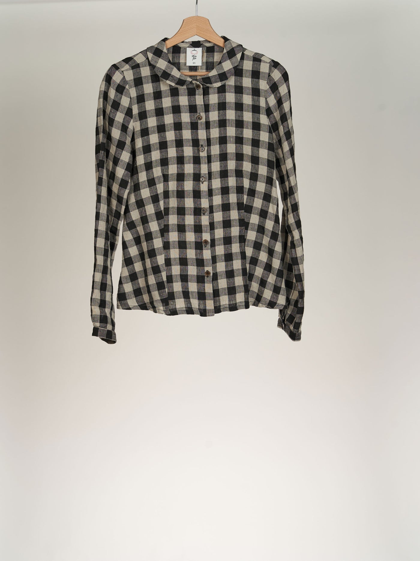 Classic Shirt, Long Sleeves, Black Checkers