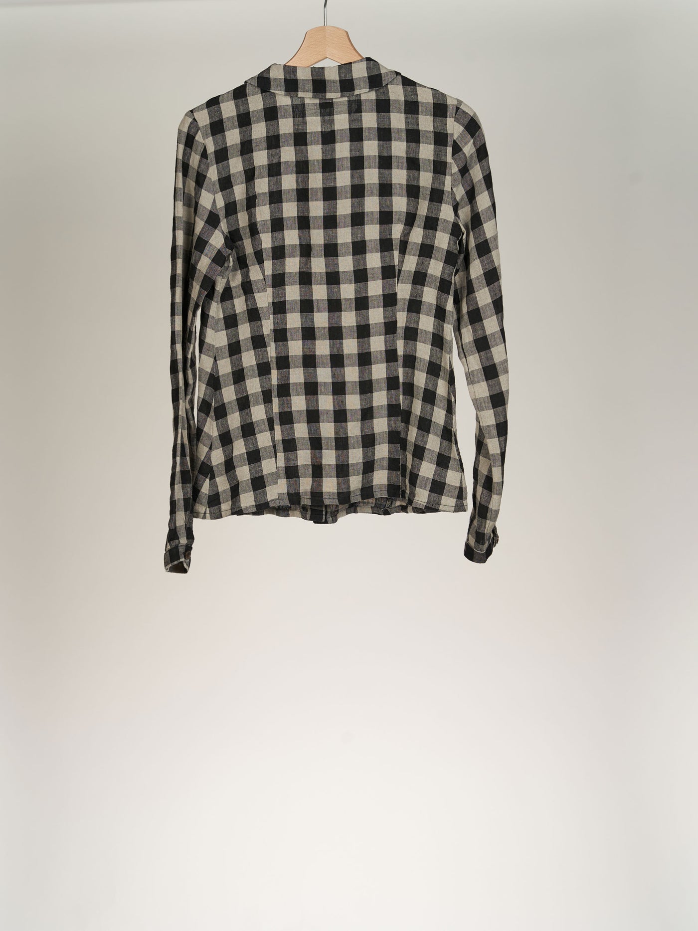 Classic Shirt, Long Sleeves, Black Checkers