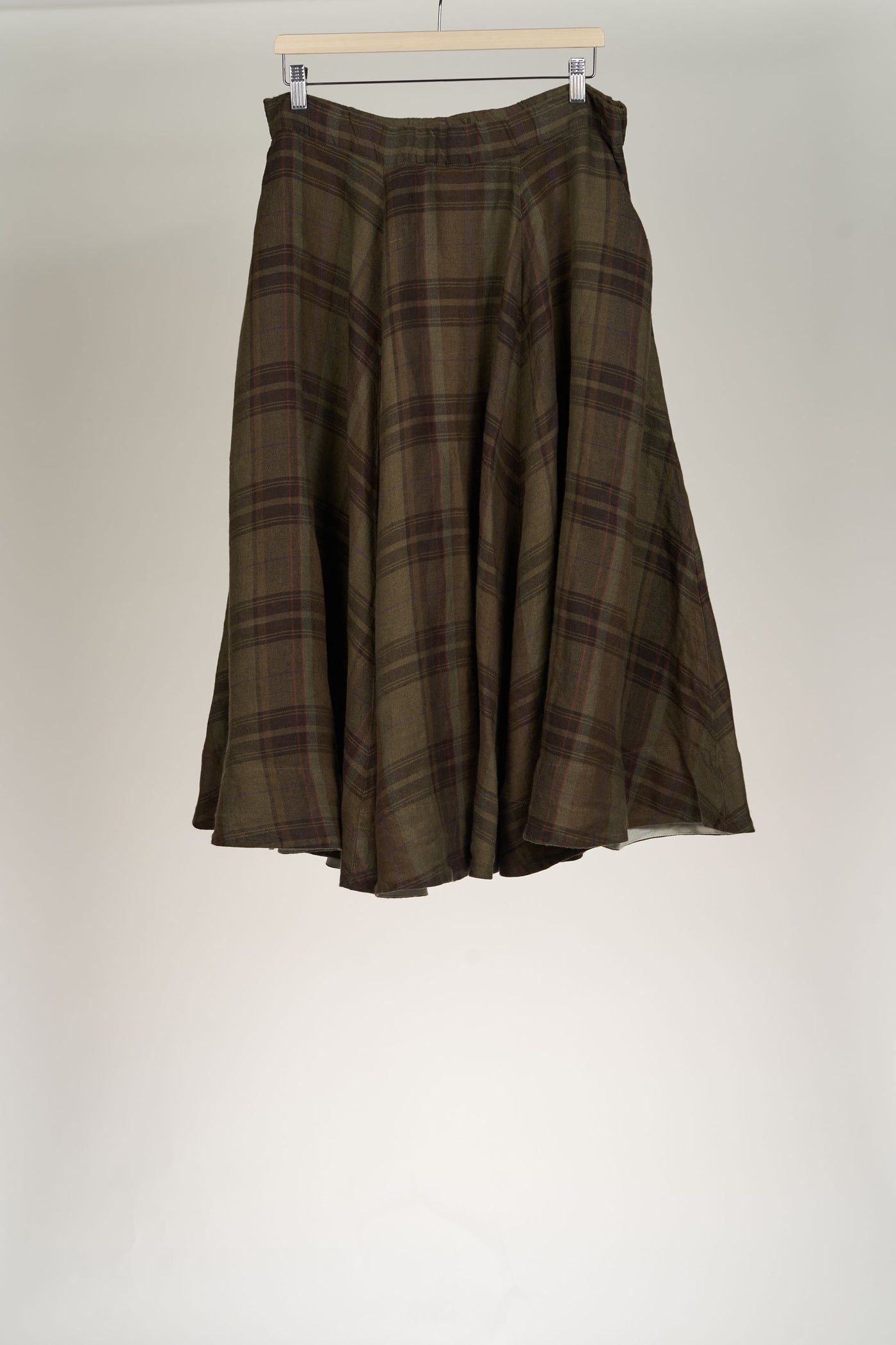 Oak Tartan Classic Skirt, Twill Linen