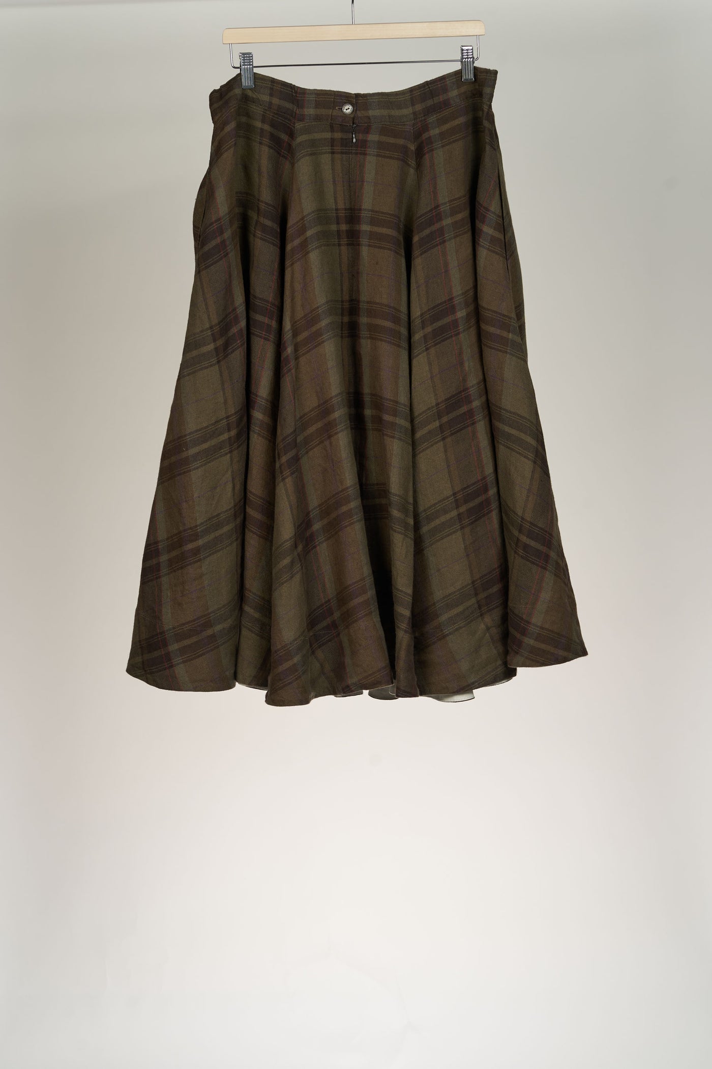 Oak Tartan Classic Skirt, Twill Linen