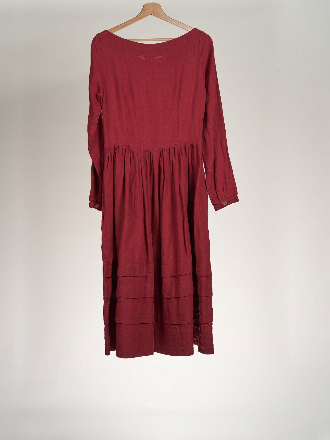 Marsala Red, Eyre Dress, Long Sleeve