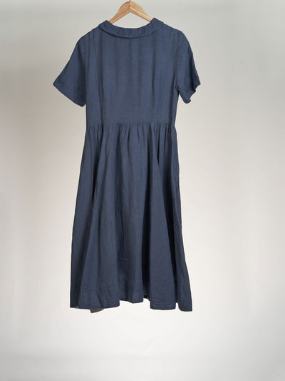 Moonlight Blue, Short Sleeve, Classic Dress