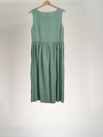 Smock Dress, Sleeveless, Mint Tea