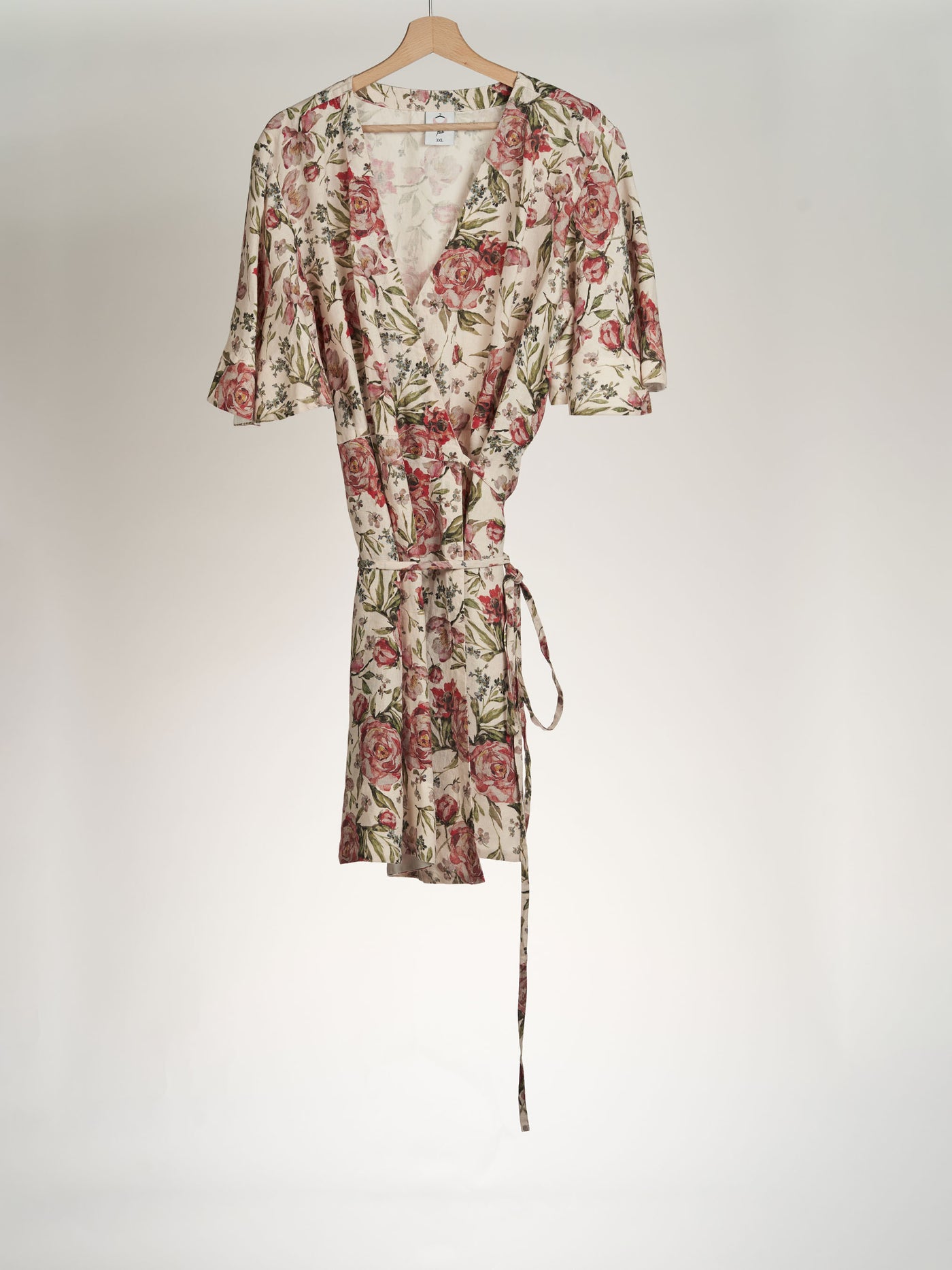 Butterfly Sleeve, Rosy Dream, Mini Wrap Dress