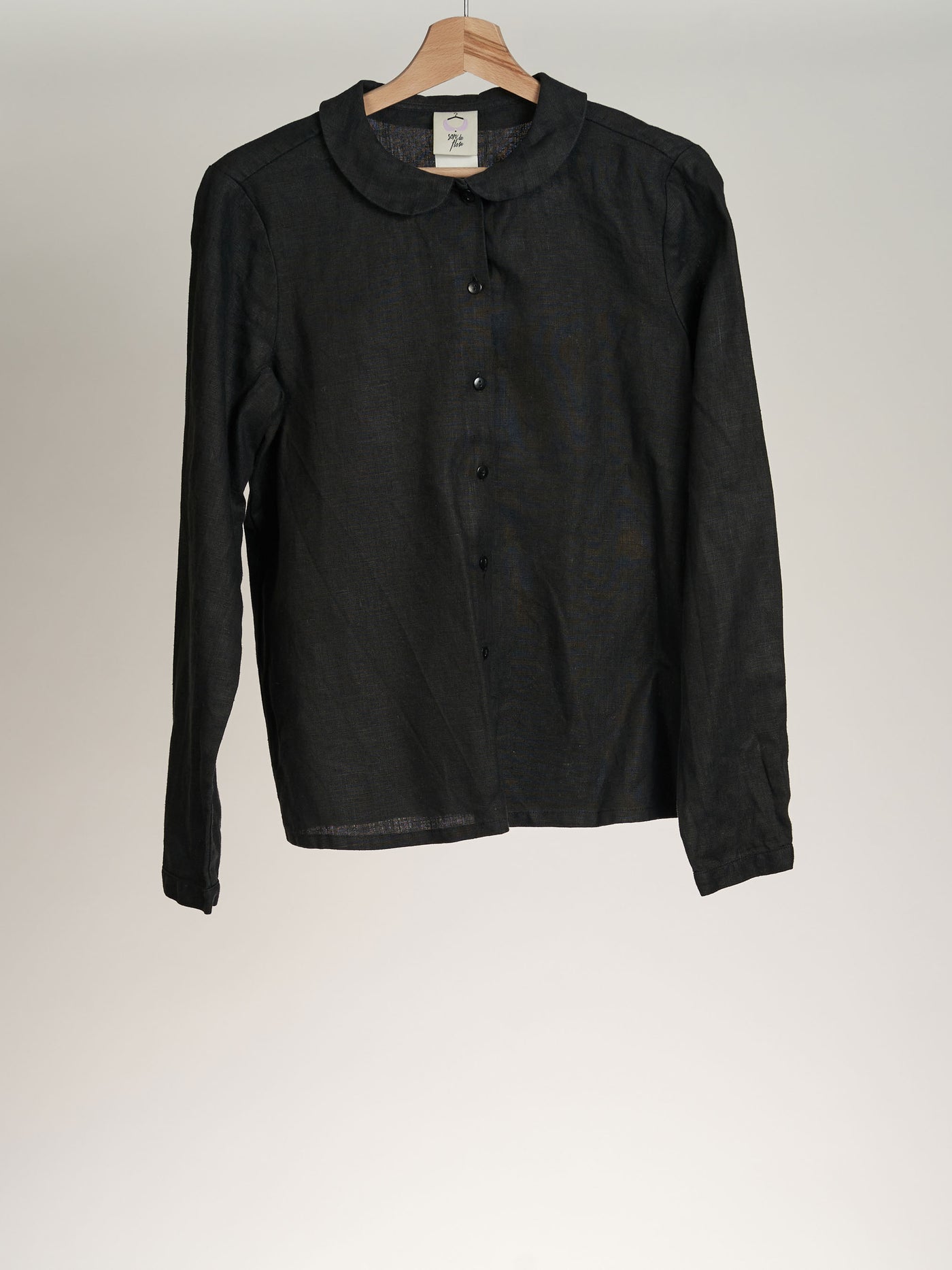 Black Pansy Classic Shirt, Long Sleeve