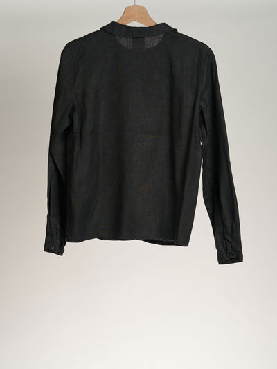 Black Pansy Classic Shirt, Long Sleeve