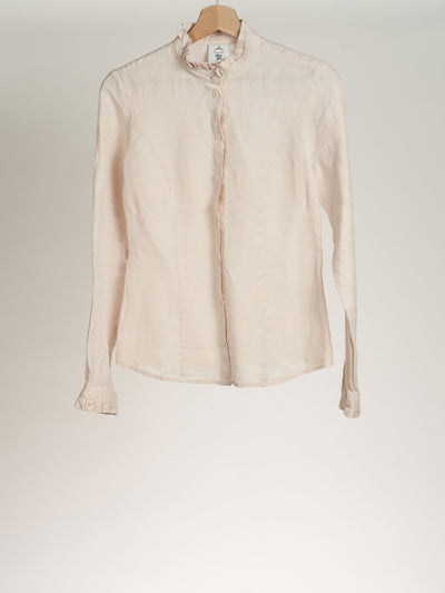 Seashell White Emily Shirt, Long Sleeve