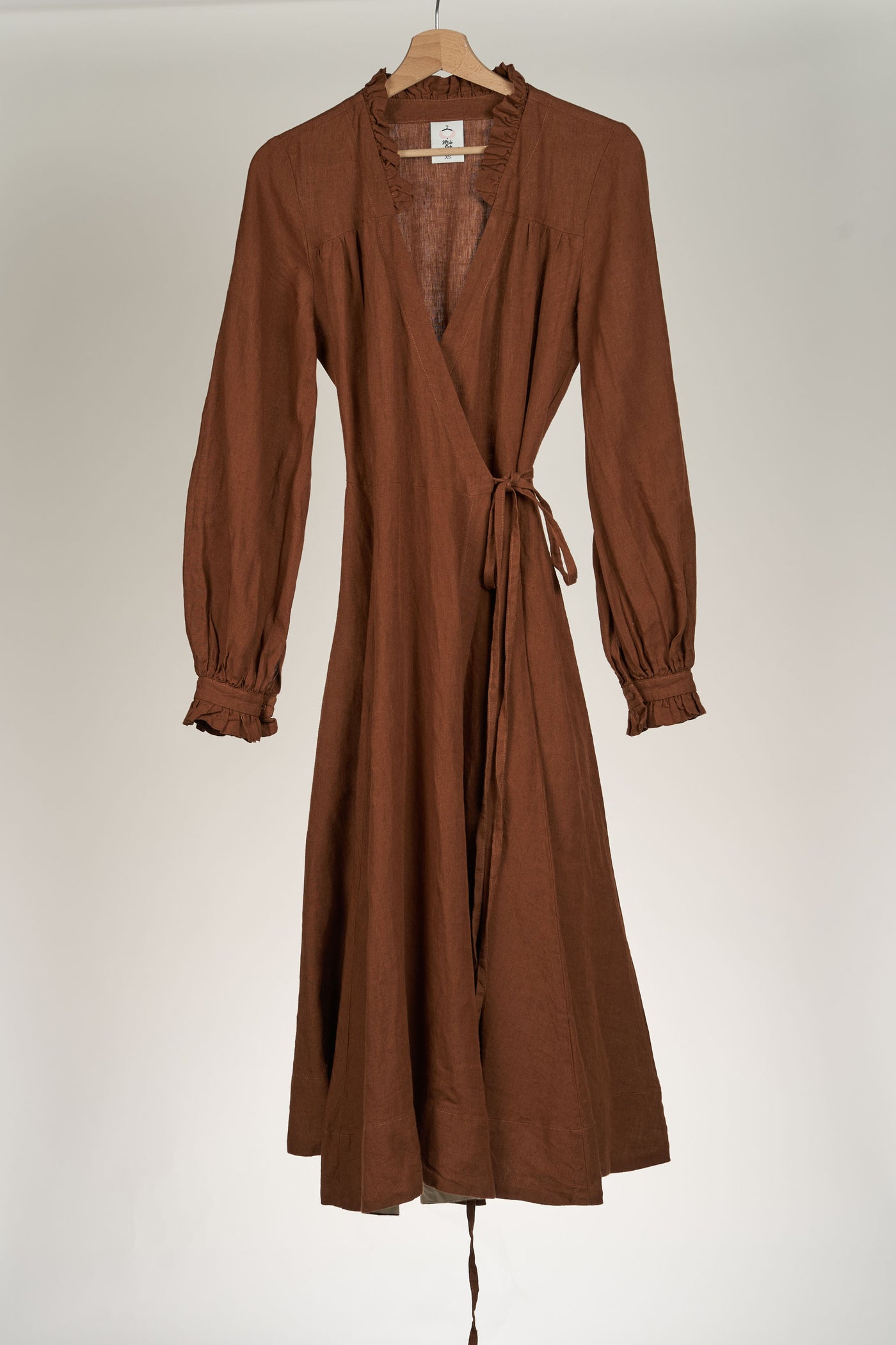 Warm Brown Darcy Dress, Long Sleeves