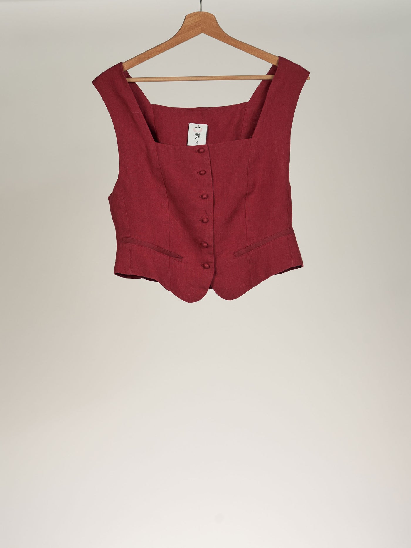 Marsala Red Second Breakfast Vest, Sleeveless