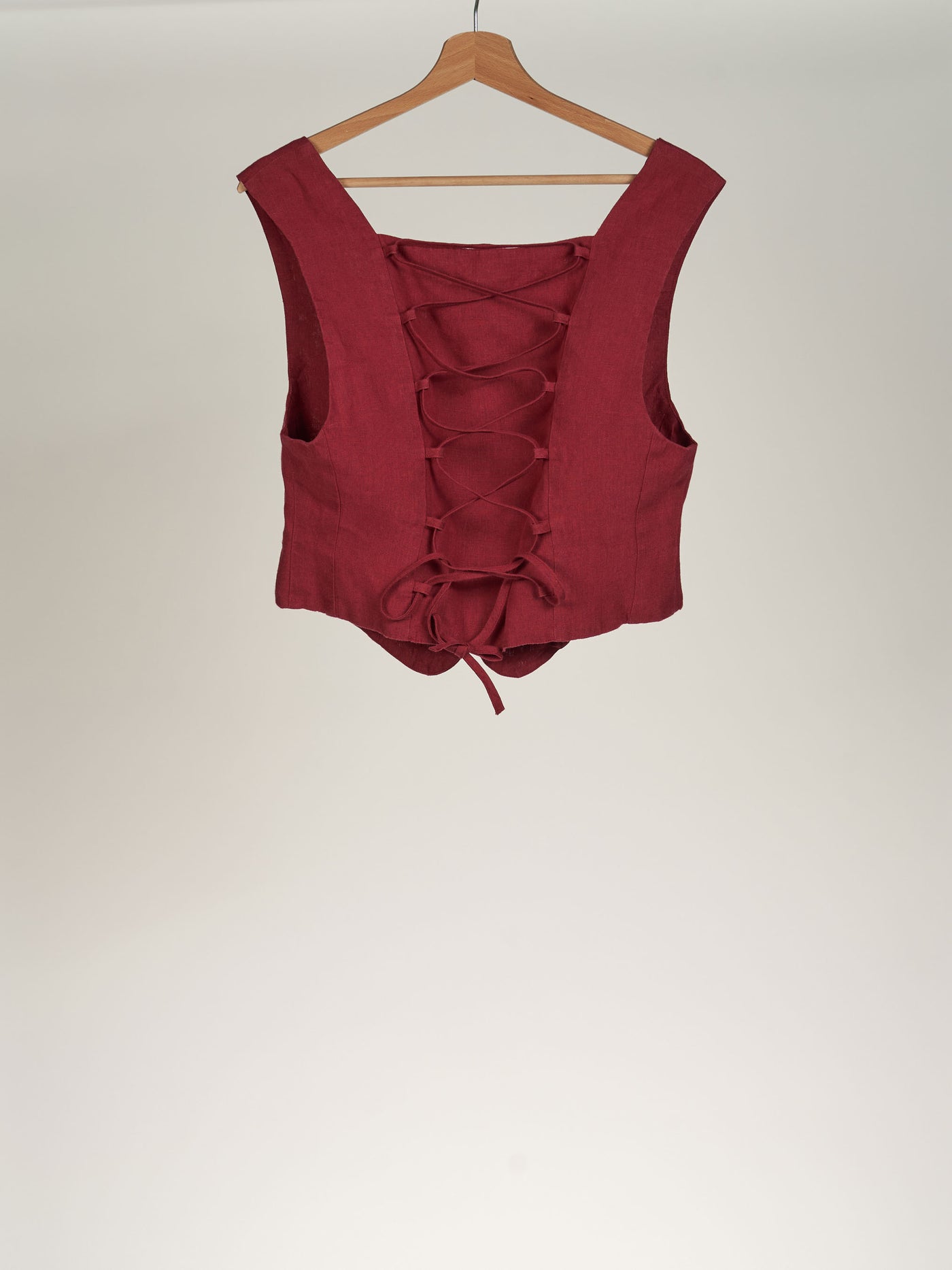 Marsala Red Second Breakfast Vest, Sleeveless