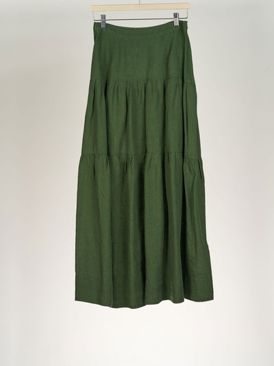 Emerald Green Tiered Skirt