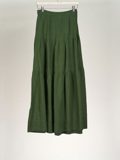 Emerald Green Tiered Skirt