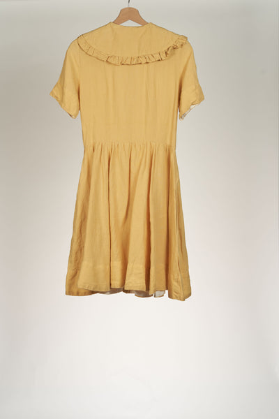 Short Sleeve Nicole Dress, Lemon Yellow