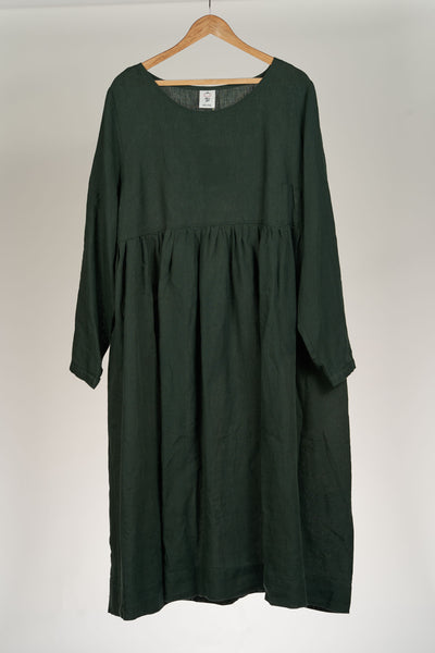 Smock Dress, Evergreen, Long Sleeves