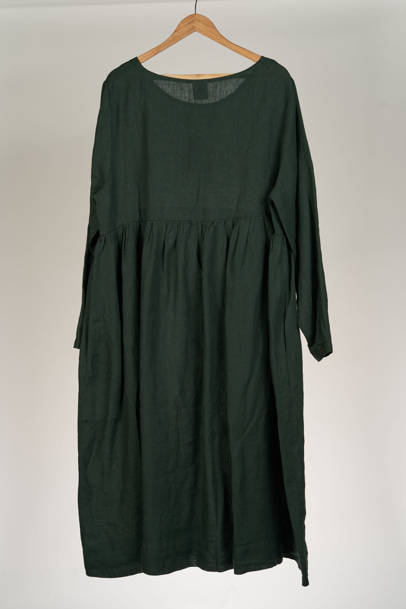 Smock Dress, Evergreen, Long Sleeves