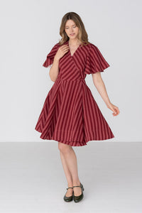 Wrap – Mini Linen Wrap Dress with Butterfly Sleeves