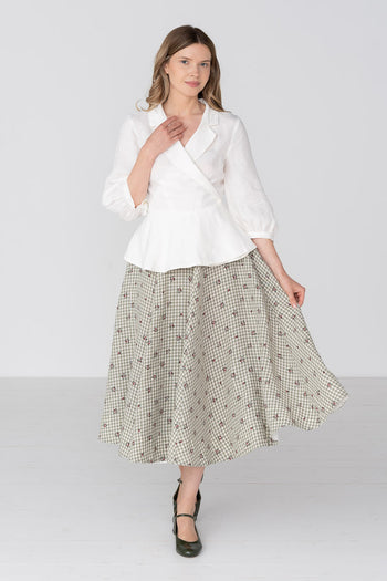 Classic Skirt, Green Gingham #color_green-gingham