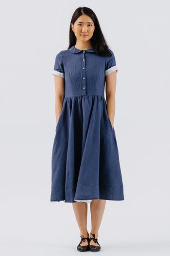 Classic Dress, Short Sleeve, Moonlight Blue