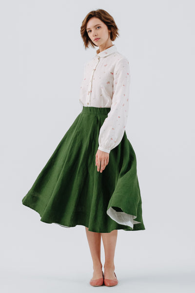 Classic Skirt, Emerald Green