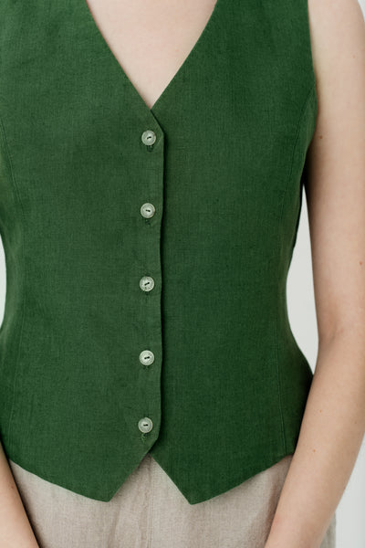 Classic Vest, Emerald Green