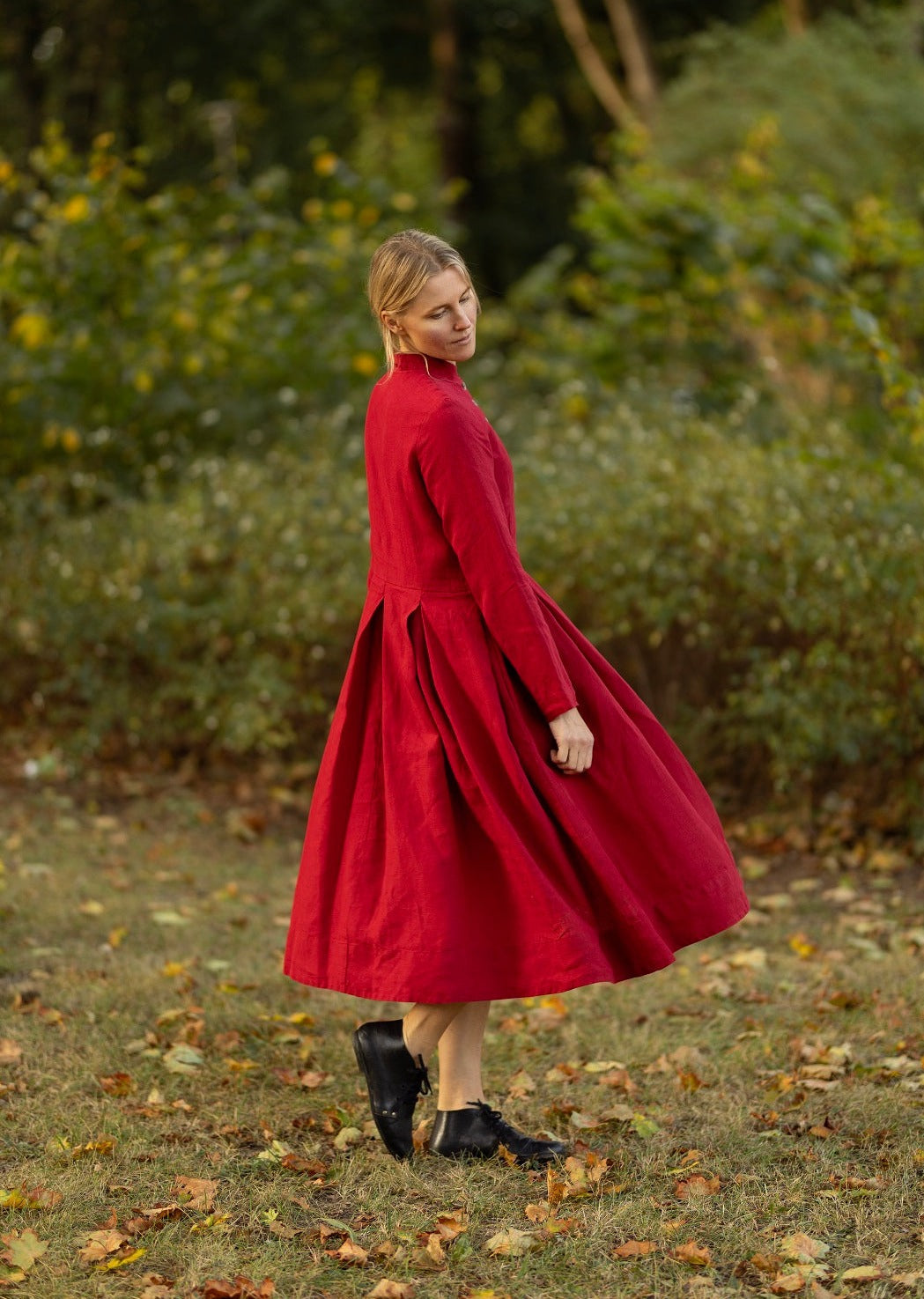 Darling Dress, Long Sleeve#color_red-poppy