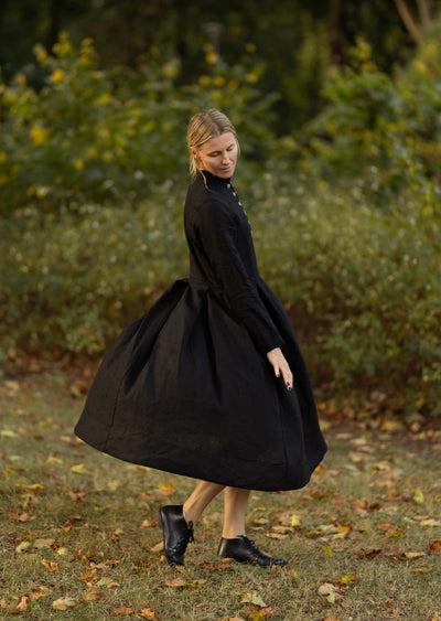 Darling Dress, Long Sleeve#color_black-pansy