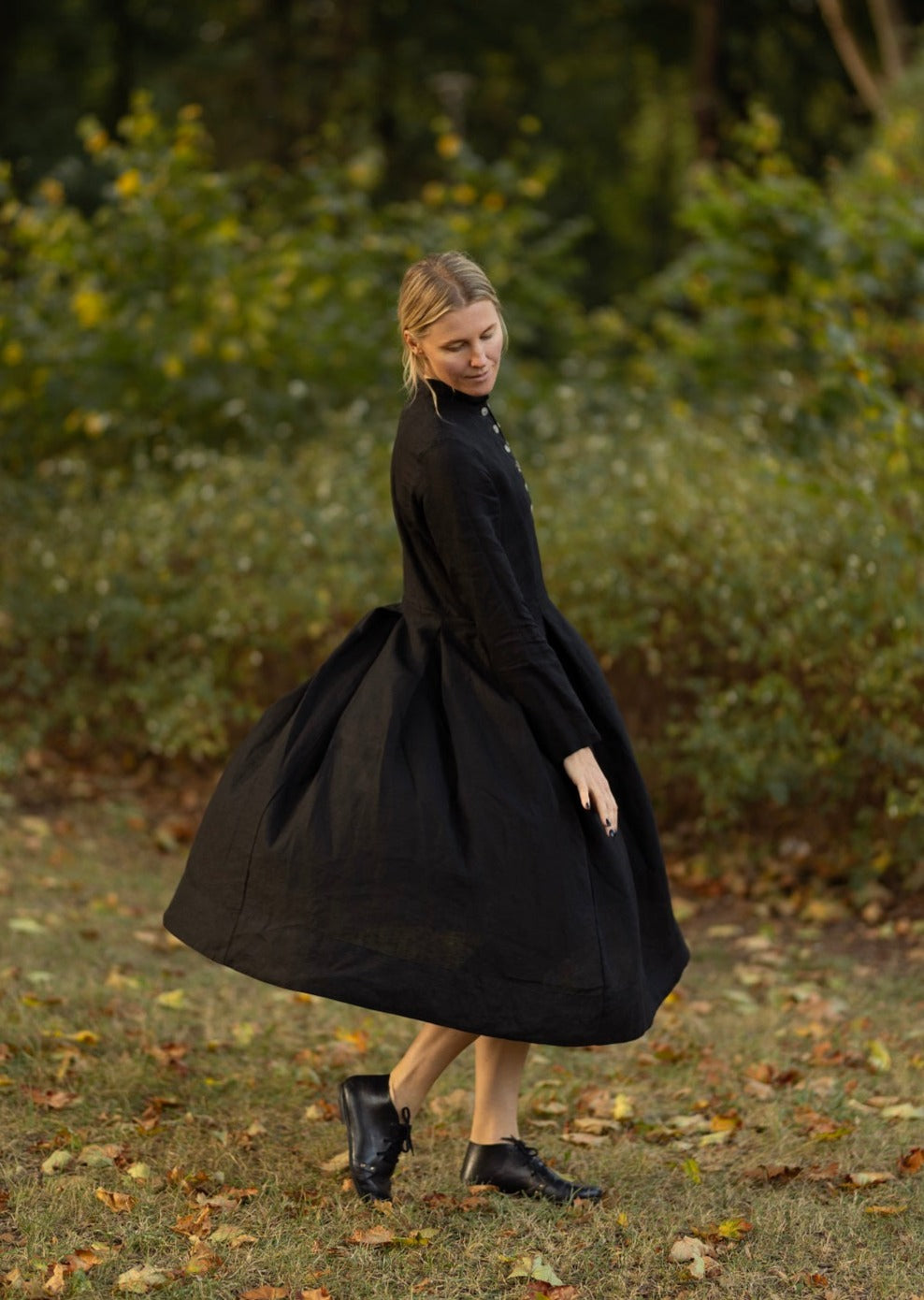 Darling Dress, Long Sleeve#color_black-pansy